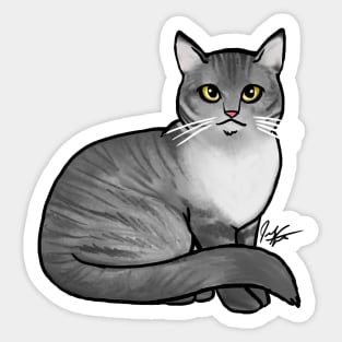 Cat - British Shorthair - Silver Tabby Sticker